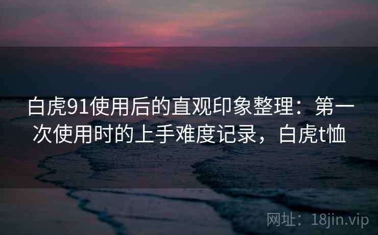 白虎91使用后的直观印象整理:第一次使用时的上手难度记录,白虎t恤 第2张 白虎91使用后的直观印象整理:第一次使用时的上手难度记录,白虎t恤 第2张