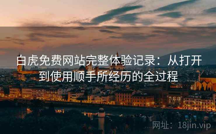 白虎免费网站完整体验记录：从打开到使用顺手所经历的全过程  第2张