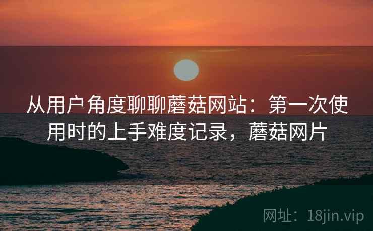 从用户角度聊聊蘑菇网站：第一次使用时的上手难度记录，蘑菇网片  第2张