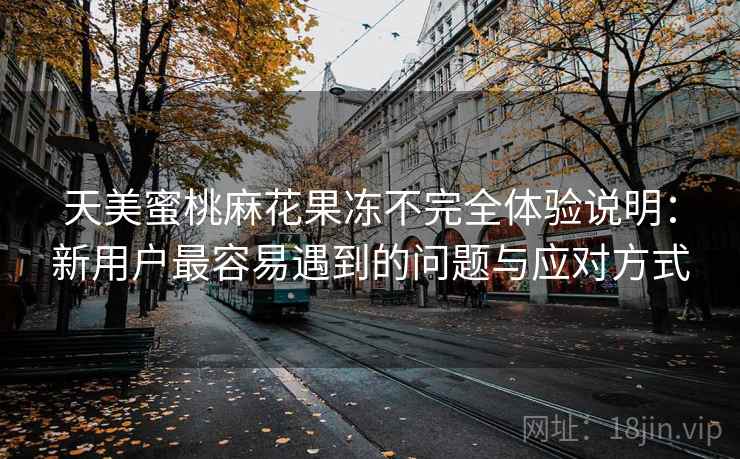 天美蜜桃麻花果冻不完全体验说明:新用户最容易遇到的问题与应对方式 第2张 天美蜜桃麻花果冻不完全体验说明:新用户最容易遇到的问题与应对方式 第2张