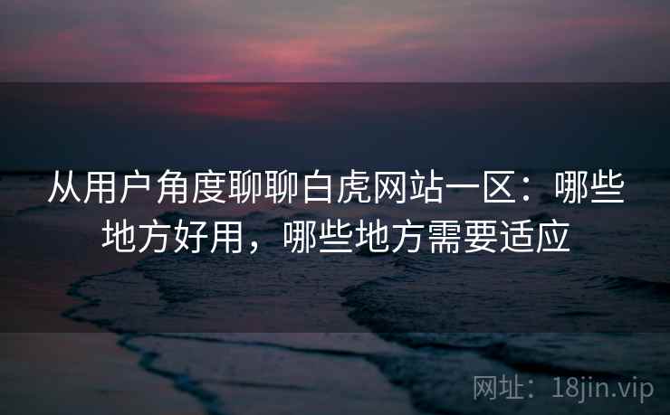 从用户角度聊聊白虎网站一区:哪些地方好用,哪些地方需要适应 第1张 从用户角度聊聊白虎网站一区:哪些地方好用,哪些地方需要适应 第1张