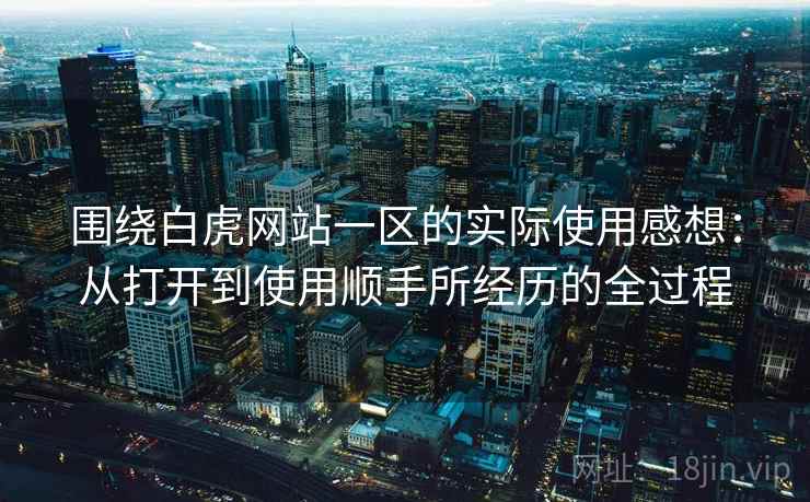 围绕白虎网站一区的实际使用感想：从打开到使用顺手所经历的全过程  第2张